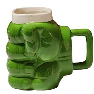 Bigmouth Inc. Incredible Hulk Fist Large Green Ceramic Coffee Mug